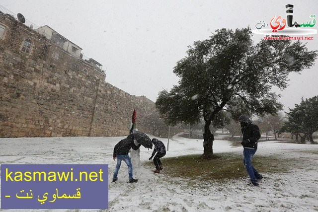  تساقط الثلوج في مدينة القدس والخليل والجولان والبَرَدْ في تل أبيب